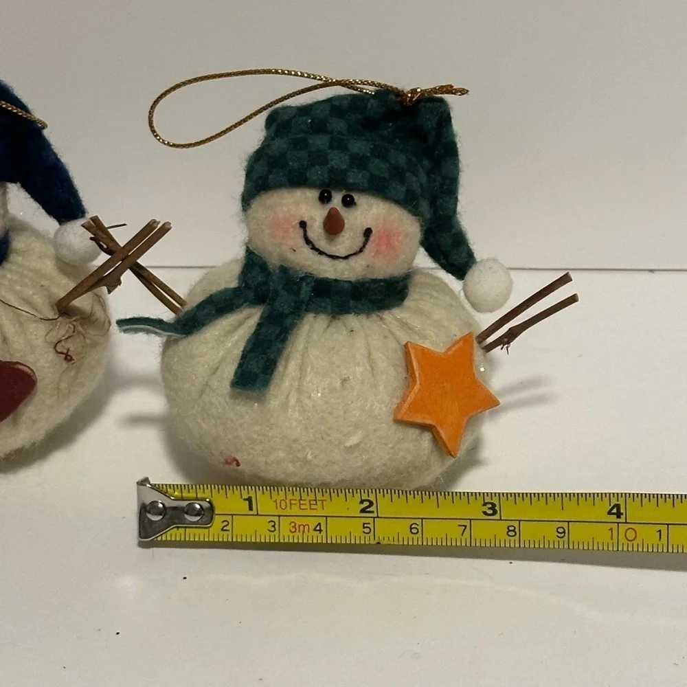 Large Collection of Stuffed Snowman Ornaments